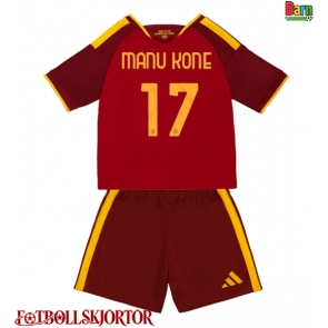 AS Roma Manu Kone #17 Hemmakläder Barn 2026-27 Kortärmad (+ Korta byxor)